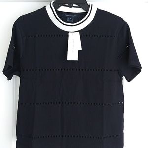 NWT Sz S French Connection Pointelle Sweater